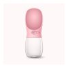 Compact dog water cup shown in pink