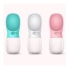 Compact dog water cups shown in several colors
